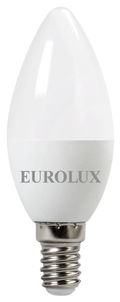 Лампа светодиодная EUROLUX LL-E-C37-5W-230-4K-E14